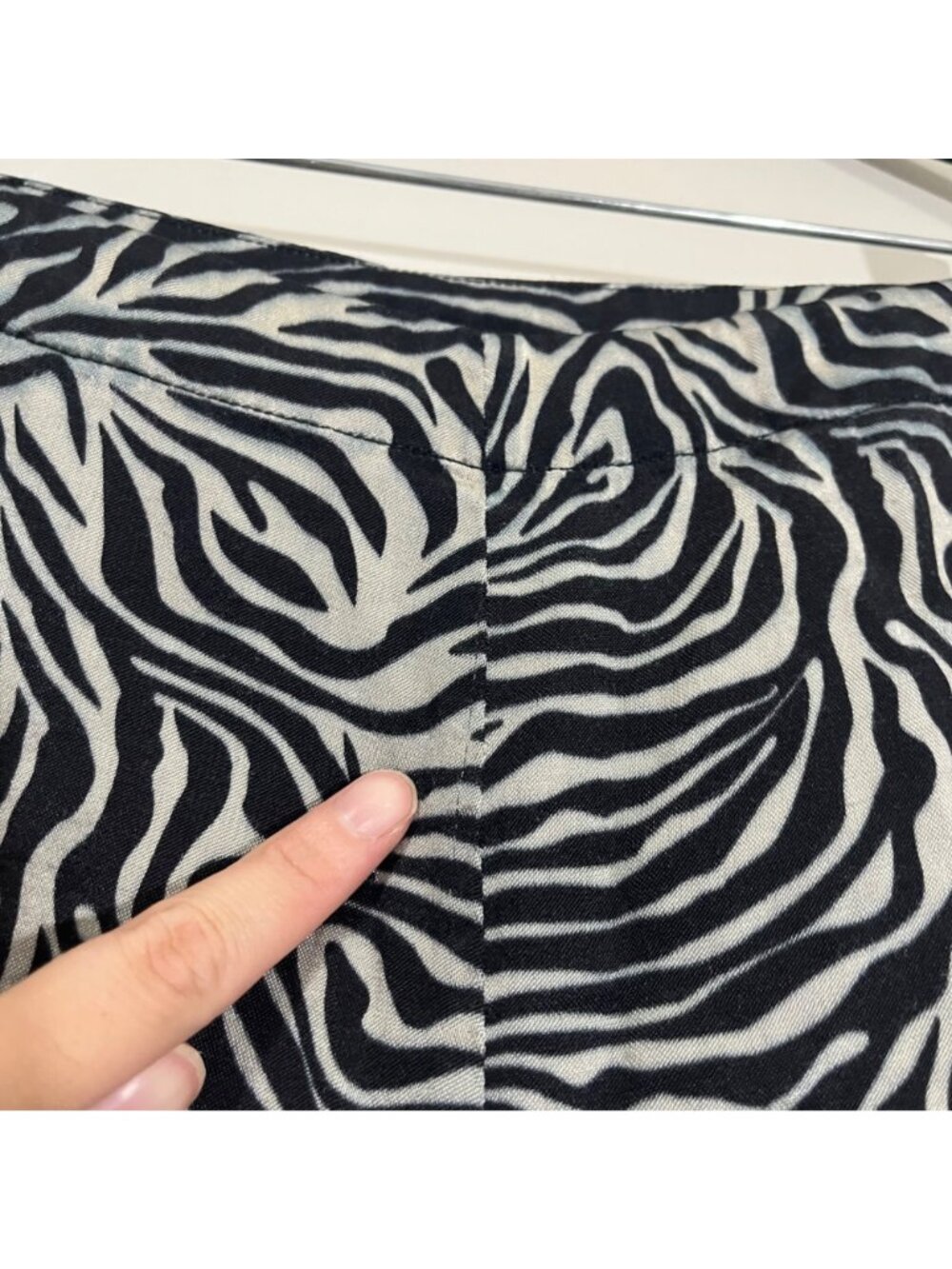Free People x Nigel Preston Side Tie Zebra Pants XS Boho Indie Grunge Retro Y2K - Picture 6 of 16